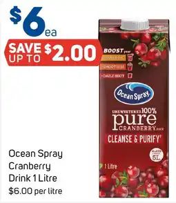 Foodland Ocean Spray Cranberry Drink offer