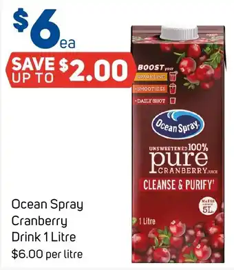 Foodland Ocean Spray Cranberry Drink offer