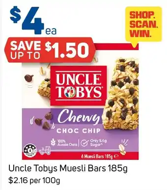 Foodland Uncle Tobys Muesli Bars offer
