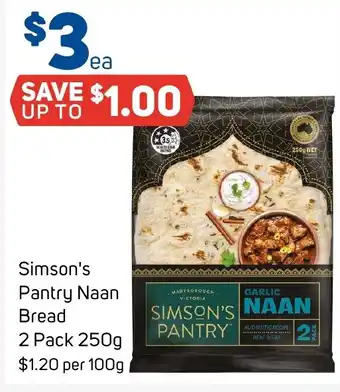 Foodland Simson's Pantry Naan Bread offer