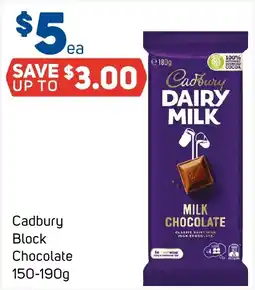 Foodland Cadbury Block Chocolate offer