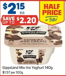 Foodland Gippsland Mix-Ins Yoghurt offer