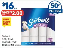 Foodland Sorbent 3 Ply Toilet Paper offer