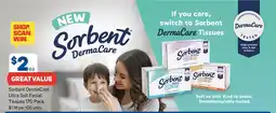 Foodland Sorbent DermaCare Ultra Soft Facial Tissues offer