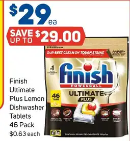 Foodland Finish Ultimate Plus Lemon Dishwasher Tablets offer
