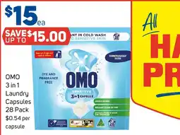 Foodland Omo Sensitive 3 in 1 Laundry Capsules offer