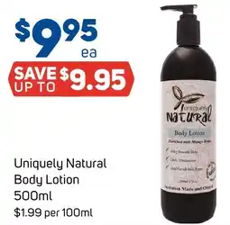 Foodland Uniquely Natural Body Lotion offer