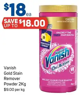 Foodland Vanish Gold Stain Remover Powder offer
