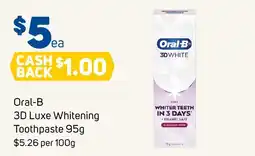 Foodland Oral-B 3D Luxe Whitening Toothpaste offer