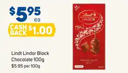 Foodland Lindt Lindor Block Chocolate offer