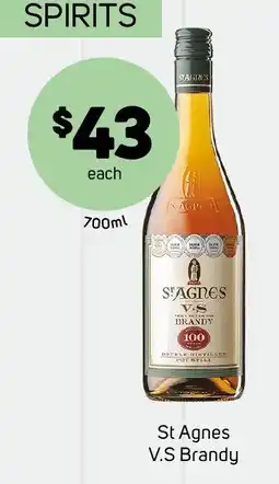 Foodland St Agnes V.S Brandy offer