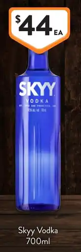 Foodworks Skyy Vodka offer