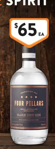 Foodworks Four Pillars Rare Dry Gin offer