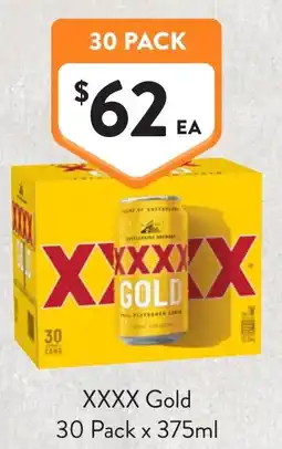 Foodworks XXXX Gold offer