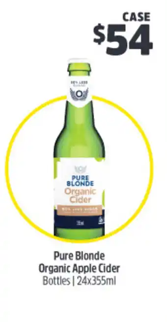 Woolworths Pure Blonde Organic Apple Cider offer