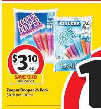 Coles Zooper Dooper 24 Pack offer