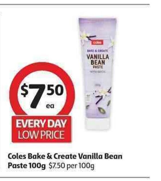 Coles Bake Create Vanilla Bean Paste 100g offer at Coles