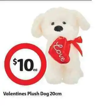 Coles Valentines Plush Dog 20cm offer