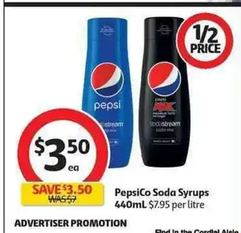 Coles PepsiCo Soda Syrups offer