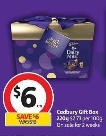 Coles Cadbury Gift Box 220g offer