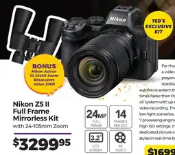 Teds Cameras Nikon Z5 II Full Frame Mirrorless Kit offer