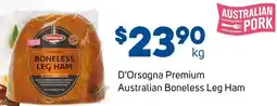 Foodland D'Orsogna Premium Australian Boneless Leg Ham offer