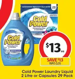Coles Cold Power Laundry Liquid offer