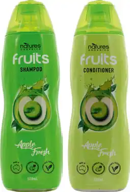 IGA Natures Organics Fruits Shampoo or Conditioner 500mL Selected Varieties offer