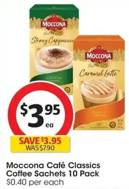 Coles Moccona Café Classics Coffee Sachets offer