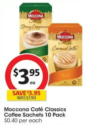 Coles Moccona Café Classics Coffee Sachets offer