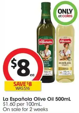 Coles La Española Olive Oil offer