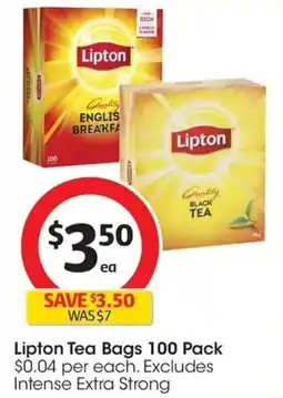 Coles Lipton Tea Bags offer