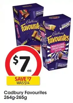 Coles Cadbury Favourites offer