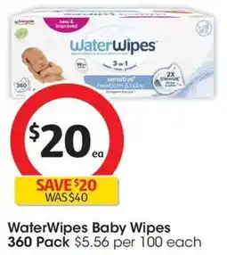 Coles WaterWipes Baby Wipes offer