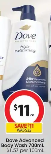 Coles Dove Advanced Body Wash offer