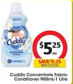 Coles Cuddly Concentrate Fabric Conditioner offer