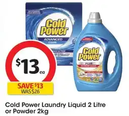 Coles Cold Power Laundry Liquid offer