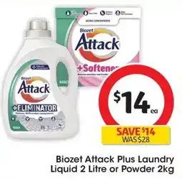 Coles Biozet Attack Plus Laundry Liquid offer