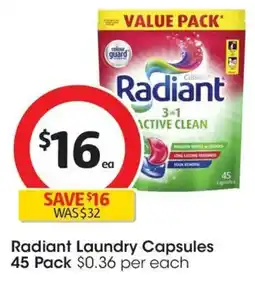 Coles Radiant Laundry Capsules offer