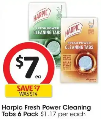 Coles Harpic Fresh Power Cleaning Tabs offer