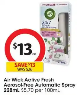Coles Air Wick Active Fresh Aerosol-Free Automatic Spray offer