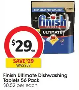 Coles Finish Ultimate Dishwashing Tablets offer