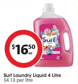Coles Surf Laundry Liquid offer