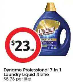Coles Dynamo Professional 7 In 1 Laundry Liquid offer