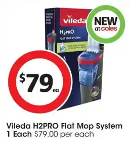 Coles Vileda H2PRO Flat Mop System offer