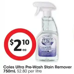 Coles Coles Ultra Pre-Wash Stain Remover offer