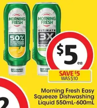 Coles Morning Fresh Easy Squeeze Dishwashing Liquid offer