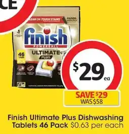 Coles Finish Ultimate Plus Dishwashing Tablets offer