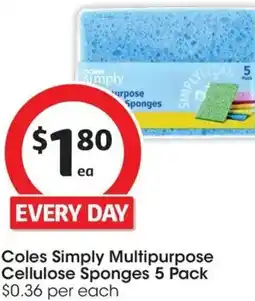 Coles Coles Simply Multipurpose Cellulose Sponges offer