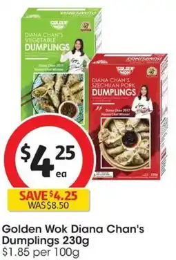 Coles Golden Wok Diana Chan's Dumplings offer